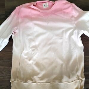 Todd Snyder Champion Sportswear Pink, White And Beige Ombre Sweatshirt
